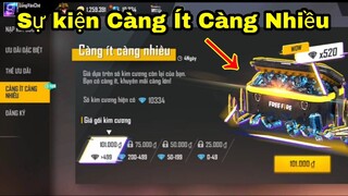 [Garena Free Fire]/Cách Mua Hòm Thính 520 Kim Cương Với Giá 25k Từ Sự Kiện Càng Ít Càng Nhiều