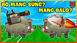 MINI WORLD CẬP NHẬT BÒ CÓ THỂ MANG SÚNG VÀ ĐEP BA LO TÊN LỬA ?