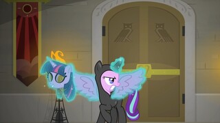 การปรับเปลี่ยนเนื้อเรื่องก่อนหน้าของกาลเวลาและอวกาศ Starlight Glimmer ได้มาที่ Canterlot เพื่อ "ยืม"