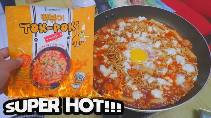PEDAASS GILAAA🔥🔥🔥TOPPOKI + MIE SEDAP KOREAN SPICY + MOZZARELLA