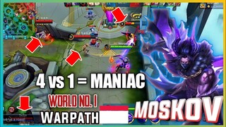 GODLY MOSKOV 4 V 1 MANIAC | TOP GLOBAL NO. 1 WARPATH