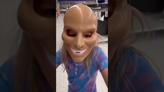 So creepy! 😨 #halloween #mask #creepy #shorts30
