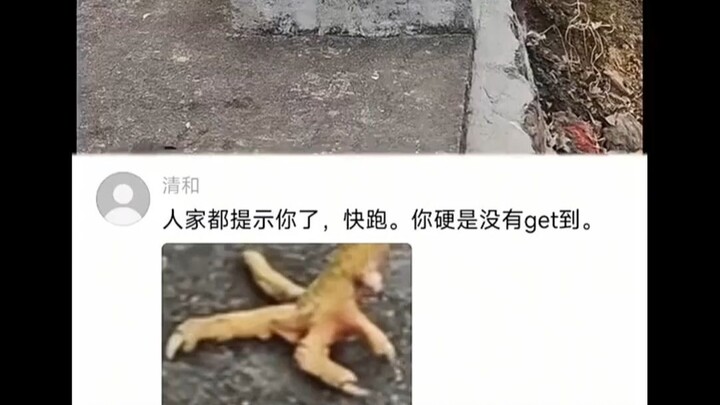 人家都提示你了，快跑。你硬是没有get到。
