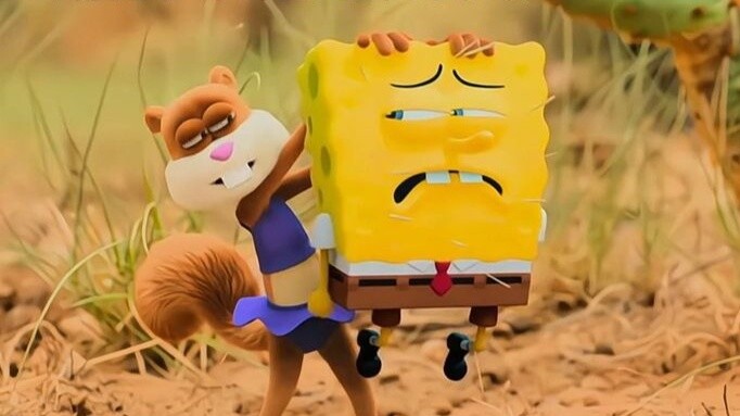 Sandy and SpongeBob are so cute!