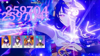 Raiden Shogun Ei Electro-Charged Team Only Floor 12 Gameplay - No Kazuha Bennett