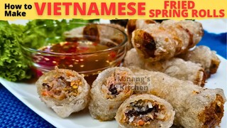 VIETNAMESE FRIED SPRING ROLLS | CHA GIO | How To Make CRISPY And CRUNCHY Vietnamese Spring Rolls