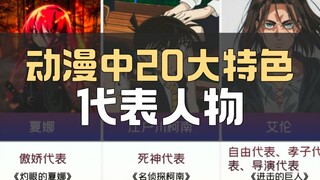 动漫中20大特色的代表人物