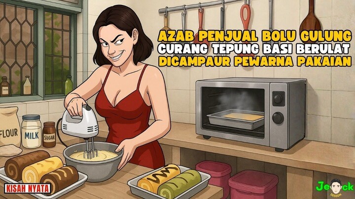 AZAB PENJUAL BOLU GULUNG CURANG TEPUNG BASI BERULAT DICAMPAUR PEWARNA PAKAIAN