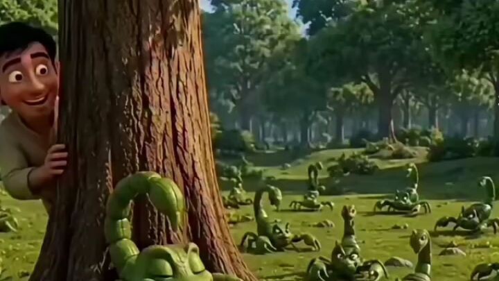 उल्टी दुनिया में मगरमच्छों का राज 🐊😱 | इंसान पेड़ के पीछे छिपा!