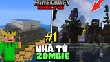 Đảo nhà tù Zombie#:1 Tôi vượt ngục và chạy trốn khỏi Zombie Tian trên đảo nhà tù trong Minecraft
