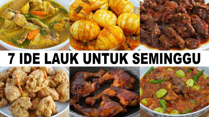 7 RESEP LAUK UNTUK SEMINGGU TIDAK CUKUP 1 PIRING NASI!!