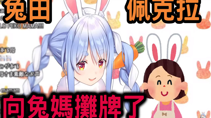 佩克拉百萬訂閱 跟兔媽說自己是Vtuber了 果然兔媽也愛PEKO虐【兔田佩克拉】【Hololive】【Vtuber中文】