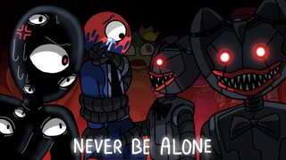 never be alone song / huggy wuggy robot vs raimbow friends (animation)