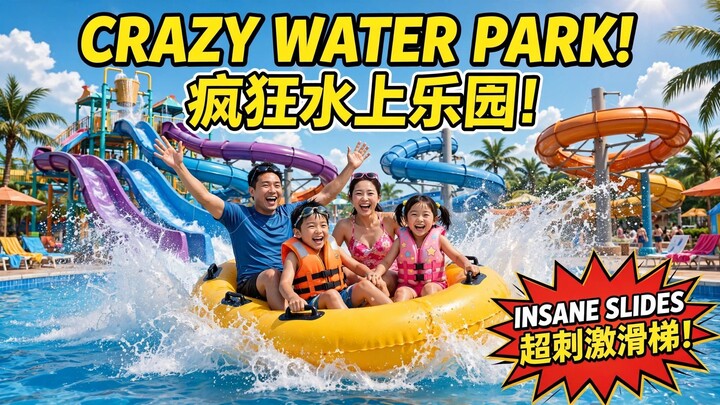 疯狂水上乐园! / 超刺激滑梯!   CRAZY WATER PARK! / INSANE SLIDES