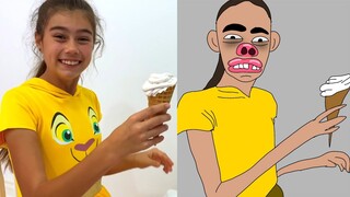 Nastya và Stacy chuẩn bị món tráng miệng cho bố |||  troll..i don't draw