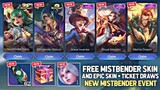 NEW! GUARANTEED FREE MISTBENDER SKIN AND EPIC SKIN + TICKET DRAWS! FREE SKIN! | MOBILE LEGENDS 2023