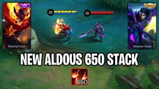 NEW ALDOUS 650 STACK VS ALUCARD ~ MLBB