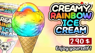Creamy Rainbow Ice Cream
