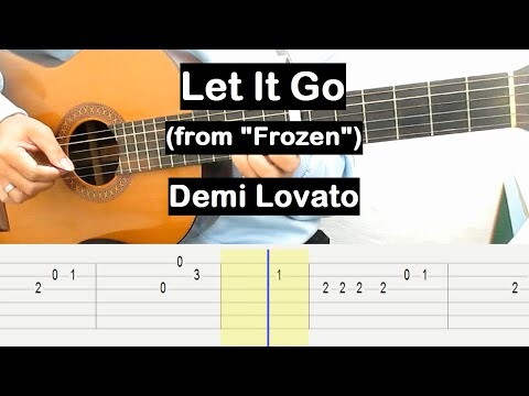 Let It Go Guitar Tutorial (Demi Lovato from "Frozen") Melody Guitar Tab Guitar Lessons for Beginners