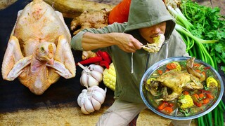 Cooking Chicken Soup Hot Spicy - Spicy chicken & vegetable soup - Chicken Prepared in the Forest