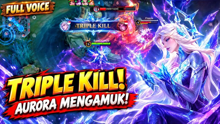 AURORA MENGAMUK! SEMUA JADI ES 😱❄️ | MOBILE LEGENDS