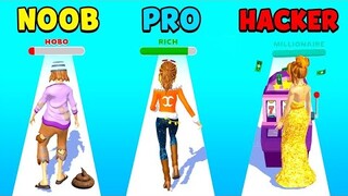 NOOB vs PRO vs HACKER in Run Rich 3D