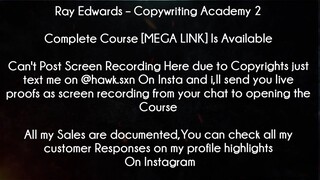 Ray Edwards Course Copywriting Academy 2 download