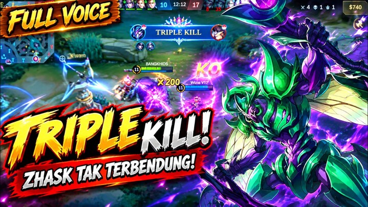 TRIPLE KILL! ZHASK TAK TERBENDUNG, MUSUH AUTO KALANG KABUT 🔥👿 | Mobile Legends