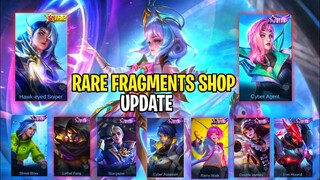 UPCOMING SKINS IN RARE FRAGMENTS SHOP - MOBILE LEGENDS || RARE FRAGMENTS SHOP UPDATE