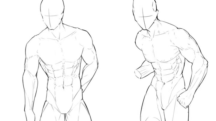【อ้างอิงการวาด】มือใหม่หัดวาดคนควรฝึกวาดโครงร่างชายอย่างไร?
