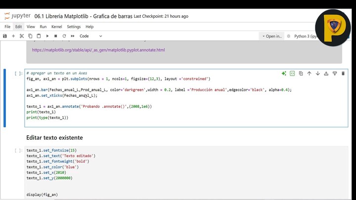 add text to bar chart Python Jupyter Notebook