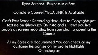 Ryan Serhant Course Business in a Box download