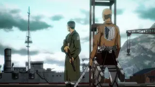 Theo Magath and Keith Shadis Ship Blow Up Death Attack on Titan Last Final Season 4 Part2 Episode 11