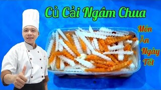 Món Ăn Ngày Tết || Củ Cải Ngâm Chua thơm ngon giòn rụm