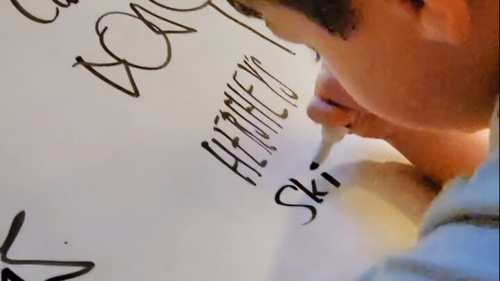 The autistic genius kid can recreate various logos he has seen. The videos show him at ages 6, 7, an