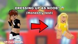DRESSING UP AS A NOOB IN ADOPT ME! 😱(Honestly test)