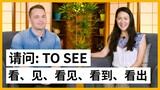 Qing Wen: Five Ways Of Seeing: 看、见、看见、看到、看出 | Pre Intermediate Lesson | ChinesePod (v)
