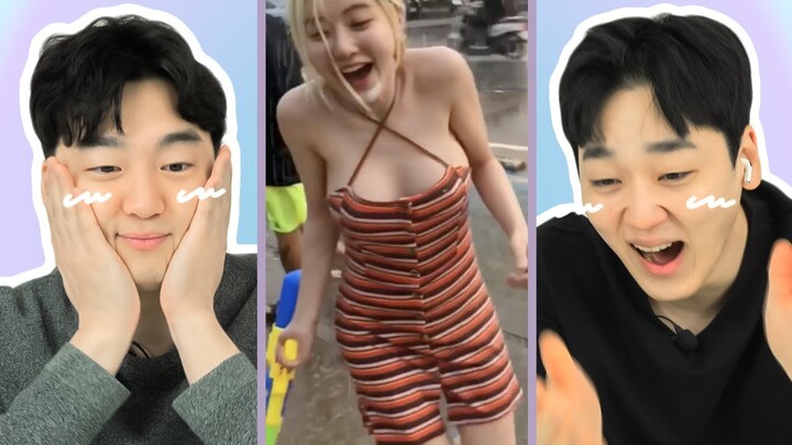 สาเหตุที่คนเกาหลีตกใจที่ประเทศไทยกลายเป็นเมืองบาดาลทุกปี.. #songkran tiktok reaction