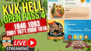 LIVE - UPDATE KVK 1846 1093 vs 2001 1671 2000 1916 Open Pass 4 Mocote5 | Rise Of Kingdoms Indonesia