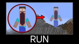 Minecraft wait what meme part 482 (scary Steve)