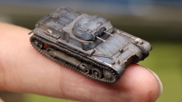 [กระบวนการ] ขั้นตอนการลงสีโมเดลรถถัง Panzer 1 ขนาดเล็กสุดเพี้ยนขนาด 1/144