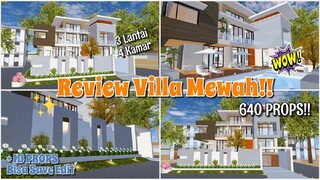 Review VILLA MEWAH 3 LANTAI 4 KAMAR 640 PROPS!! WOW!! + ID Bisa Save Edit | SAKURA SCHOOL SIMULATOR