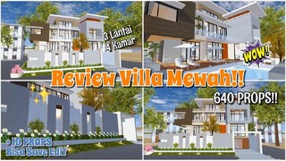 Review VILLA MEWAH 3 LANTAI 4 KAMAR 640 PROPS!! WOW!! + ID Bisa Save Edit | SAKURA SCHOOL SIMULATOR