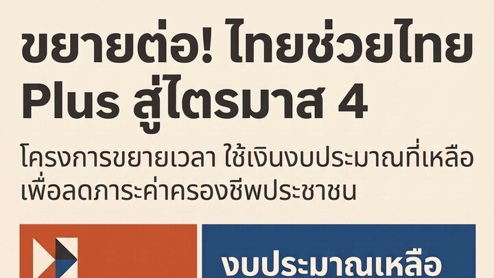 ขยายต่อไทยช่วยไทย พลัส