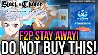 Black Clover M Global - F2P Should Not Buy This! *Not Good For Your Account*