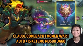 MANTAN SUPREME CLAUDE MAIN CLAUDE LAGI ! COMEBACK 1 MOMEN AUTO +15 - Mobile Legends