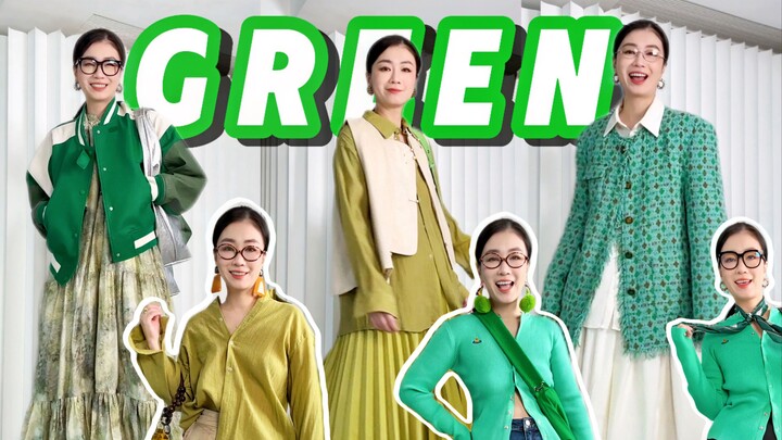 Light Spring-style Green Outfit for a Slightly Chubby Figure at 126 Jin