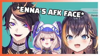 Shu and Petra Imitating Enna's AFK Face [Nijisanji EN Vtuber Clip]