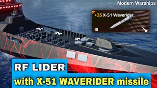 Modern Warships: TRIPLE X-51 WAVERIDER Missile in RF LIDER. online match