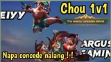 Napa concede nalang si idol 😱|Chou 1v1 Highlights|